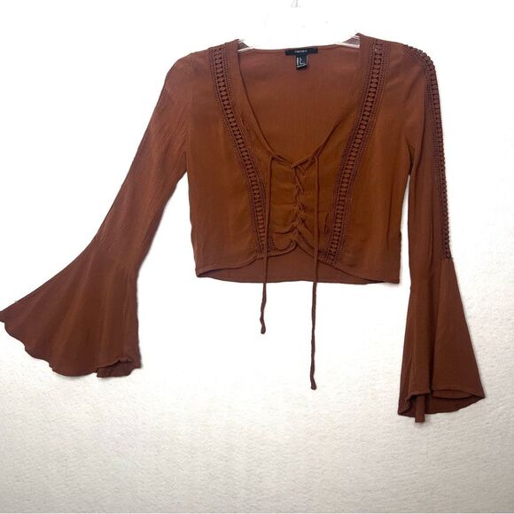 Vintage Y2K Flare Sleeve Top Women Small Whimsigoth Witchy Fairy Grunge Bell 90s - Picture 1 of 11